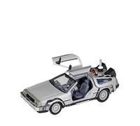 BXJUCBHDO car mode 1:24 For Delorean DMC-12 Back To The Future Time Machine Diecast Alloy Model Car Metal Collection Door Can Be Opened alloy Diecast(2)
