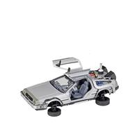 BXJUCBHDO car mode 1:24 For Delorean DMC-12 Back To The Future Time Machine Diecast Alloy Model Car Metal Collection Door Can Be Opened alloy Diecast(2 Fly-boxed)