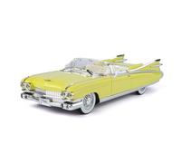 BXJUCBHDO car mode 1:24 For Eldorado 1959 Alloy Diecast Pull Back Car Model Ornaments Simulation Collection Can Open The Door alloy Diecast(Yellow)