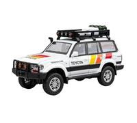 BXJUCBHDO car mode 1:24 For Toyota Land Cruiser LC80 SUV Alloy Die Cast Car Model Collectibles Mini Ornament Door Can Be Opened alloy Diecast(White)