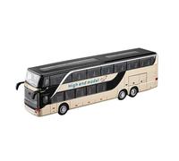BXJUCBHDO car mode 1:30 Simulation City Business Long Distance Bus Alloy Diecast Model Ornament Doors Can Open alloy Diecast(Gold)