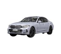 BXJUCBHDO car mode 1:32 For BMW M320i Car Model Metal Pull-back Collection Ornaments Simulation Vehicle Door Can Be Opened mini Scaled(Titanium)