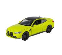 BXJUCBHDO car mode 1:32 For BMW M4 Luxury Alloy Diecast Sedan Model Simulated Four-wheel Shock Absorption Strong Force Recovery alloy Diecast(Yellow with box)