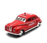 BXJUCBHDO car mode 1: 32 For Classic Vintage Cars Police Fire Trucks Alloy Diecast Models Cars Puzzle Collection Ornament Door Open alloy Diecast(Red)
