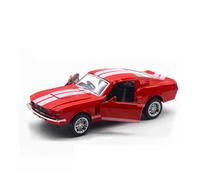 BXJUCBHDO car mode 1:32 For Ford Mustang GT Classic Vintage Alloy Diecast Car Model Pull Back Miniature Vehicle Replica Collection Gift alloy Diecast(Red)