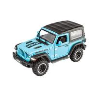 BXJUCBHDO car mode 1:32 For Jeep Wrangler Rubicon 1941 Off-Road Diecast Metal Alloy Model Pull Back Car Ornamentfine Collection alloy Diecast(Blue With box)