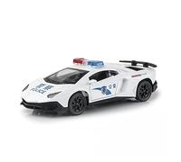BXJUCBHDO car mode 1:32 For Lambor LP750-4 Cars Models Alloy Diecast Pull Back Police Miniature Supercars Ornament Collectible alloy Diecast(LP750-4 3612A White)