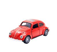 BXJUCBHDO car mode 1:36 For Volkswagen Beetle Alloy Classic Car Model Ornaments Pull-Back Die-Cast Fine Collection Mini Door Open alloy Diecast(Red)