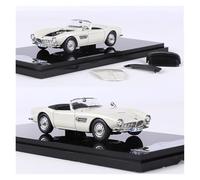 BXJUCBHDO car mode 1:64 For BMW 1957 507 Convertible Roadster Super Sport Alloy Diecast Car Model Simulation Classic Static Collectible alloy Diecast(White soft top)