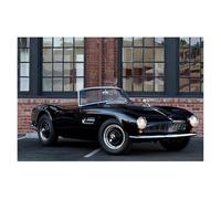 BXJUCBHDO car mode 1:64 For BMW 1957 507 Convertible Roadster Super Sport Alloy Diecast Car Model Simulation Classic Static Collectible alloy Diecast(Black soft top)