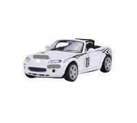 BXJUCBHDO car mode 1:64 For MX-5 Race Alloy Diecast Car Model Convertible Roadster Static Ornamentc Simultiaon Fine Collection mini Scaled(WHITE)