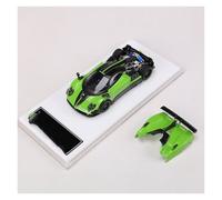 BXJUCBHDO car mode 1:64 For Pagani Zonda F Alloy Diecast Car Model Super Sport Can Open The Engine Cover Simulation Classic Static Ornament alloy Diecast(Green)