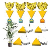 Bxlive Fruit Fly Traps, Sticky Fly Traps Indoor Plant, Double-Sided Fungus Gnat Killer, Insects Fly Control - Non-Toxic - Strongly, Waterproof for Fruit Flies, Fungus Gnat & Whitefly - 40 Pcs