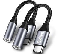 Bxlive USB C to 3.5mm Jack, 2 Packs Type C to 3.5mm Headphone Aux Digital Audio Earphone Adaptor, Aux to USB C Earphone Adapter for Samsung Galaxy, iPad Pro, HUAWEI, Xiaom, and More Type C