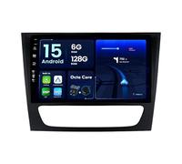 BXLIYER - 6G+128G - Android 14 IPS Car Stereo For Benz E-Class W211 / C219 CLS-Class (2003-2009) - Wireless CarPlay/Android Auto - Camera & MIC - 9 Inch 2 Din -DSP Steering Wheel DAB Fast-boot 360-CAM