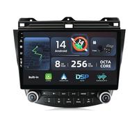 BXLIYER - [8G+256G] - Android 12 IPS Car Stereo For Honda Accord 7th (2002-2007) - Wireless CarPlay/Android Auto - LED Rear Camera & MIC - 10.1 Inch 2 Din - Steering Wheel DAB Fast-boot 360-CAM WIFI