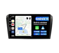 BXLIYER Android 12 IPS Car Stereo For Mazda 3 (2006-2012) - Wireless CarPlay/Android Auto - 4G+64G - LED Rear Camera + MIC - 9 Inch 2 Din - DSP Steering Wheel DAB Fast-boot 360-Camera AHD WIFI