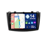 BXLIYER Android 14 Car Stereo For Mazda 3 (2009-2015) GPS Navigation - Wireless Carplay + Android Auto - 2G+32G - Rear Camera - IPS 9 Inch 2 Din - Steering Wheel Dual-Band WiFi DAB Fast-Boot DSP