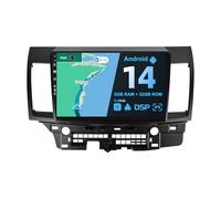 BXLIYER Android 14 IPS Car Stereo For Mitsubishi Lancer (2010-2016) - Built-in Carplay + Android Auto - 2G+32G - Rear Camera FREE - 10.1 Inch 2 Din - Steering Wheel WiFi 4G DAB Fast-boot Split-Screen