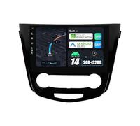 BXLIYER Android 14 IPS Car Stereo For Nissan Qashqai J11 X-Trail Rouge (2014-2018) - Built-in Carplay + Android Auto - 2G+32G - Rear Camera FREE - 10.1 Inch 2 Din - Steering Wheel DAB Fast-boot WIFI