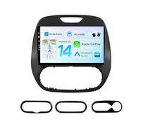 BXLIYER Android 14 IPS Car Stereo For Renault Kaptur Captur (2014-2019) - Wireless CarPlay/Android Auto - 4G+64G - LED Camera + MIC - 9 Inch 2 Din -DSP Steering Wheel WiFi DAB Fast-boot 360-Camera AHD