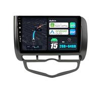 BXLIYER Android 15 Car Stereo For Honda Fit/City/Jazz (2002-2007) Sat Nav Navigation - Wireless Carplay + Android Auto - 2G+64G - Rear Camera - 9 Inch 2 Din -Steering Wheel DAB Fast-boot Split-Screen