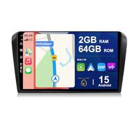 BXLIYER Android 15 IPS Car Stereo For Mazda 3 (2006-2012) - Built-in Wireless Carplay + Android Auto - 2G+64G - Rear Camera FREE - 9 Inch 2 Din - Steering Wheel WiFi 4G DAB Fast-boot Split-Screen