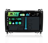 BXLIYER -Built-in DAB / 4G- 6G+128G - Android 15 Car Stereo For Benz W169 W245 B160 B170 B180 B200 W639 Vito Viano W906 - Wireless Carplay/Android Auto - Camera + MIC - 9 Inch QLED 2 Din - SWC 360-CAM