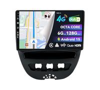BXLIYER | Built-in DAB & 4G LTE | Android 15 Car Stereo For Toyota Aygo/Peugeot 107/Citroen C1 (2005-2014) - 6G+128G - Carplay/Android Auto - Camera + MIC - 10.1 Inch QLED 2 Din SWC Dual Band WIFI DSP