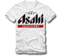 BXNHYESWS Asahi Super Dry T Shirt Beer for All Seasons Label Men's Cotton Tops Funny Design(Large)