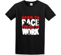 BXNHYESWS Men's Born to Race Forced to Work Funny Go Karting Kart Car Racing Design Cotton T Shirt Hemden(Large)