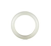 BXSMNH Natural Hetian Jade Ring Chalcedony Ring Couple Ring Hetian Jade White Jade Ring Jade Ring Girl Boy Jade Bracelet Natural Chalcedony Lady (Color : White, Size : 24mm)