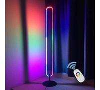 BXSUKEYOU Corner Floor Lamp, LED Colour Changing Standing Lamp, 53" Tall Minimalist RGB Corner Lamp with Remote Control, Atmosphere Night Light for Living Room Bedroom It's so Kind of You