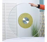 BXSUKEYOU Tempered Glass Lazy Susan Turntable for Dining Table - Smooth Spin with Aluminum Alloy Bearing - Ideal for Family and Restaurant Use