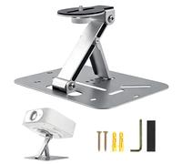 BXUUXA Projector Stand 180° Rotatable Projector Mount 10 kg Load Capacity Projector Stand 3-in-1 Desktop/Wall/Ceiling Mount with 1/4 Inch Universal Screw Projector Mount for Home Cinema Office (Silver