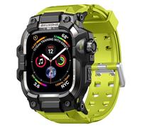BXUXOHS Rugged Case and Strap for Apple Watch 45mm Men, Compatible with Apple Watch Series 9/8/7, Military Grade Shockproof Bumper Cover, Tactical Strap Case for iWatch 9/8/7 Man, Green