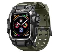 BXUXOHS Rugged Case and Strap for Apple Watch 45mm Men, Compatible with Apple Watch Series 9/8/7, Military Grade Shockproof Bumper Cover, Tactical Strap Case for iWatch 9/8/7 Man, Army Green