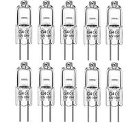 BXXKXMC G4 Halogen Light Bulbs 10W 12V Clear Capsule 2 Pin Lamp Bulb Halogen Pin Base Warm White Dimmable