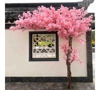 BXYWMDGB Artificial Cherry Tree Christmas decoration Large Pink Plant Wishing Tree Handmade Fake Silk Flower Party Restaurant Mall Decoration,1.2x1m/3.9x3.2ft