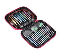 Bxyzan Knitting Needle,Knitting Needle Set,Interchangeable Knitting Needles Set Aluminum Circular Knitting with 2.75mm-10mm Needles Head Ergonomic Handles