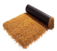 BXZAY Artificial Thatch Roof Roll for Tiki,Waterproof Synthetic Thatch Roofing Material Low Maintenance,No Shedding Black Slag,Palapa,Plam,Grass,Garden,Bars,Roofs,Huts,Duck Blind Decor