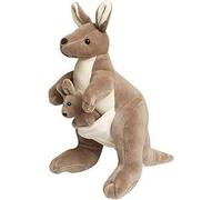 BXZGLHF 28cm Kangaroo Soft Toy Mum Kangaroo Hold Baby Roo Brown Plush Stuffed Pillow