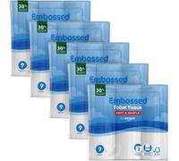 by Amazon 2-Ply Embossed Toilet Paper, 45 Rolls (5 Packs of 9), Unscented, 200 Sheets per Roll (previously Presto!)