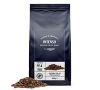 by Amazon - Caffè Intenso natural bean coffee, clear roast, Caffeinated, 500g, (Pack of 4), Rainforest Alliance certified
