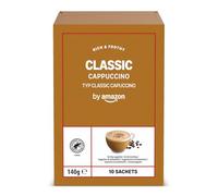 by Amazon Cappuccino Sachet, Medium Roast, 10 * 14g 10 Pack- Rainforest Alliance Certified