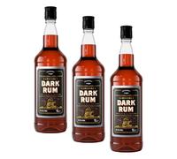 by Amazon Caribbean Dark Rum | 37.5% ABV | 1L | Smooth Dark Rum with Toasted Sugar, Vanilla & Banana Notes | Blended & Bottled in the UK (Pack of 3)