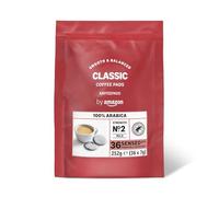 by Amazon Classic 100% Arabica Coffee Pads, Suitable for Senseo Machine, 36 Count ( 1 pack of 36)- Rainforest Alliance Certified