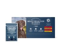 by Amazon Complete Food for Adult Dogs, Meat Selection in Gravy, 4.8 kg (48 Packs of 100g)