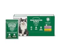 by Amazon Complete Wet Food for Senior Cats, Mixed Selection in Jelly, 4.8 kg (48 pouches of 100g)