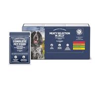 by Amazon Complete Wet Food for Senior Dogs, Meaty Selection In Jelly, 4.8 kg (48 pouches of 100g)